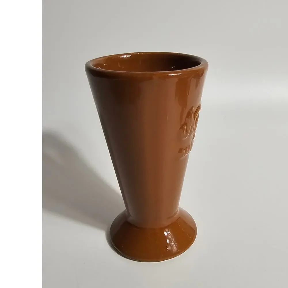 Nesbitt's Hot Chocolate mug in a glossy, rich chocolate-brown glaze 40s Vintage
